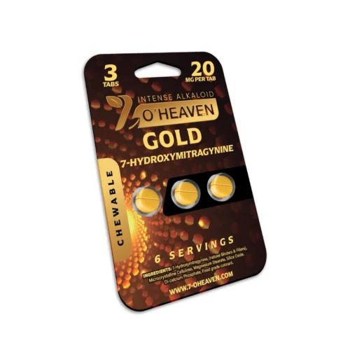 7 O'HEAVEN CHEWABLE GOLD TABLETS 7 HYDROXYMITRAGYNINE