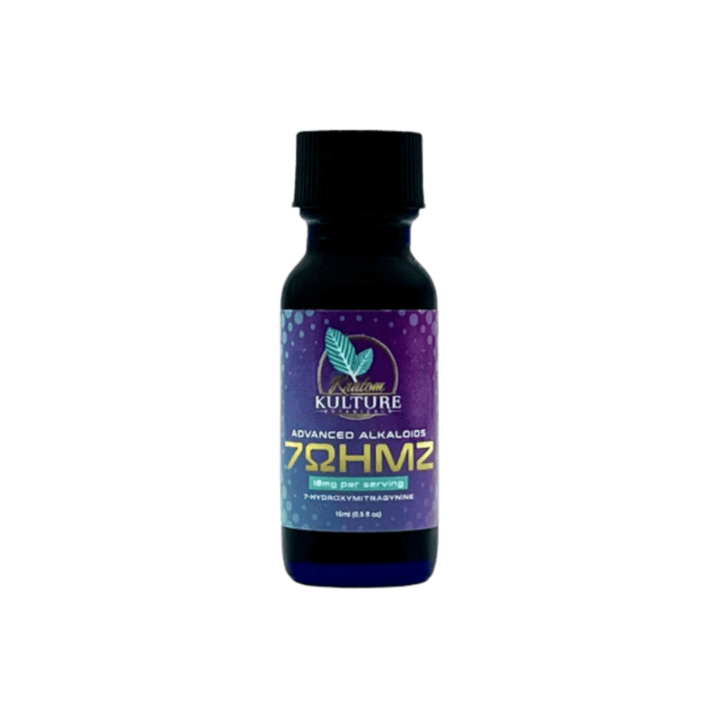 Kratom Kulture 7OHMZ 7-Hydroxymitragynine Liquid in a black bottle