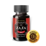 zaza red capsules in a red labeled jar