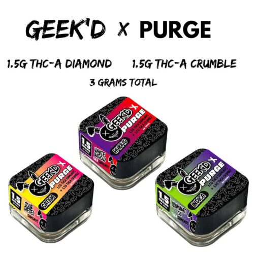 GEEK'D X PURGE - 1.5G THC-A DIAMONDS & 1.5G THC-A CRUMBLE