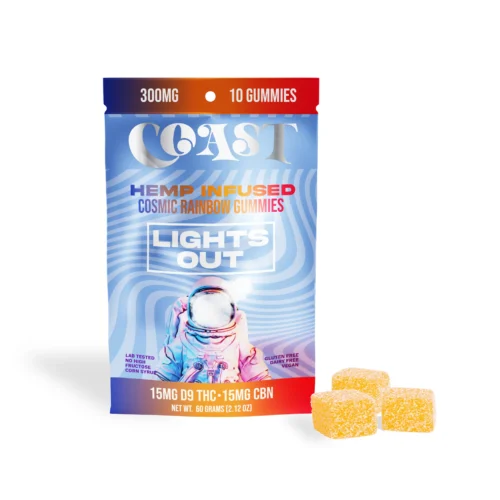 COAST LIGHTS OUT GUMMIES - DELTA 9 + CBN