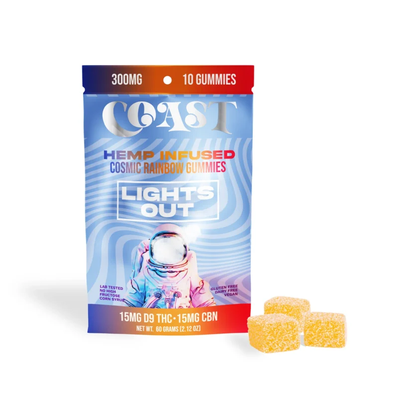 COAST LIGHTS OUT GUMMIES - DELTA 9 + CBN