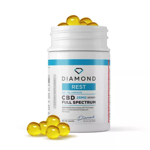 DIAMOND - FULL SPECTRUM CBD SOFT GELS - 25MG