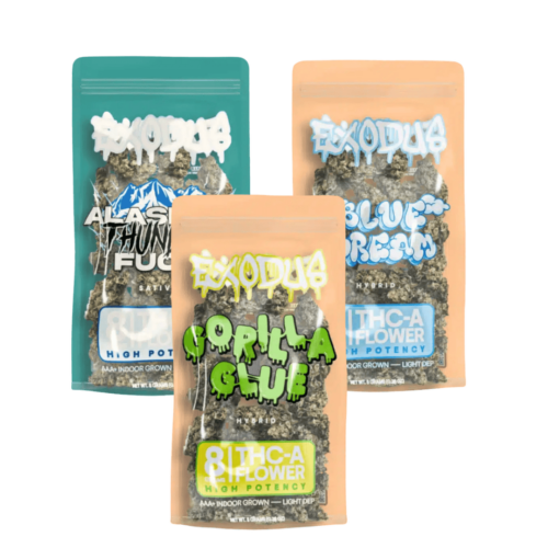 EXODUS THC-A FLOWER 8 GRAM BAGS