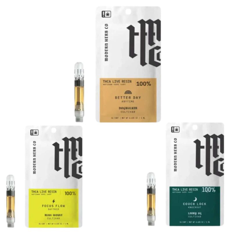 MODERN HERB CO. - LIVE UNCUT THCA CART - 1 GRAM *New Strains Available!*